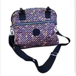 Kipling Cadie satchel Pink Wave pattern like new shoulder crossbody bag